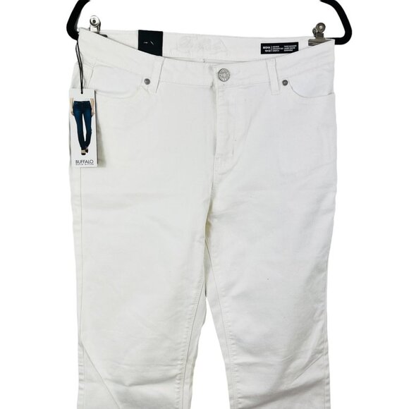 Buffalo David Bitton NWT Misha Mid-Rise Straight Leg white Jean Women size 10 - Picture 1 of 11